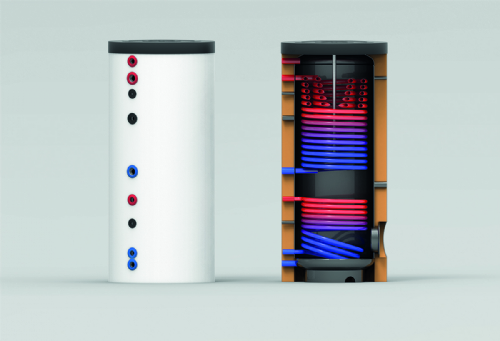 Tapwaterboiler voor warmtepomp + collectoren
