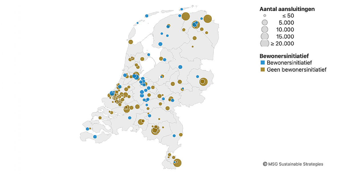 Zo ziet de verdeling van nieuwe warmtenetprojecten in Nederland er uit
